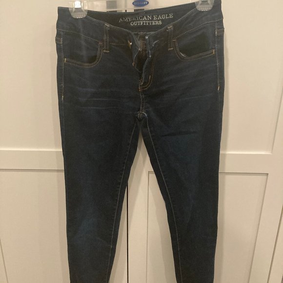 Navy Super Stretch Jeggings - Picture 1 of 4